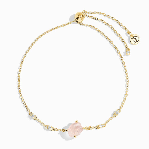 Rose quartz hot sale gold bracelet