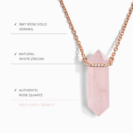Rose Quartz Necklace - Supernal
