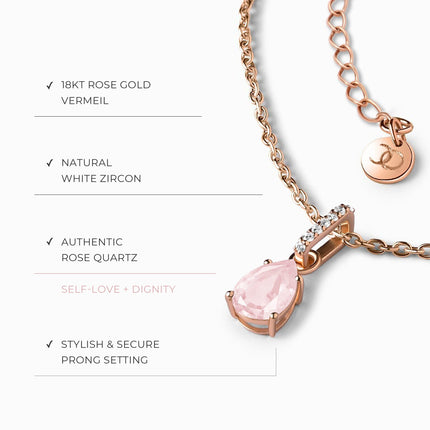 Rose Quartz Necklace - Sway