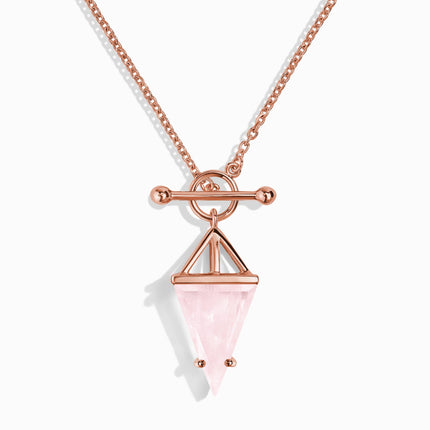 Rose Quartz Necklace - Heroine T Lock