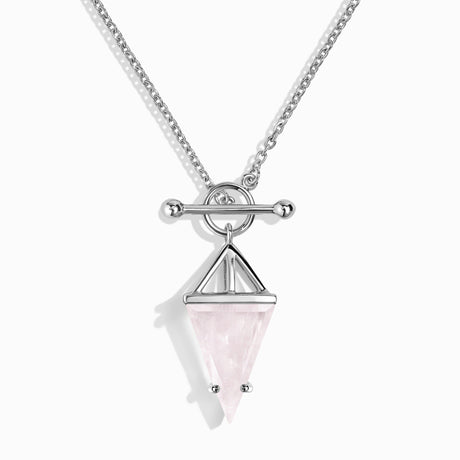 Rose Quartz Necklace - Heroine T-Lock