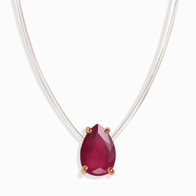 Ruby Necklace Floating Sway - July Birthstone