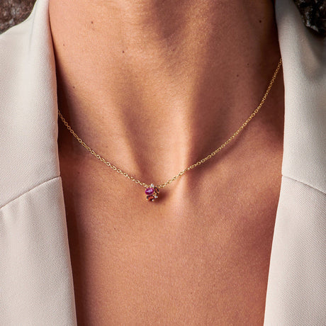 Pink Topaz Garnet Necklace - Orion