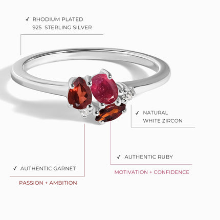 Ruby Garnet Ring - Orion
