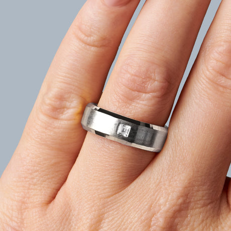 White Zircon Unisex Ring - Crafted