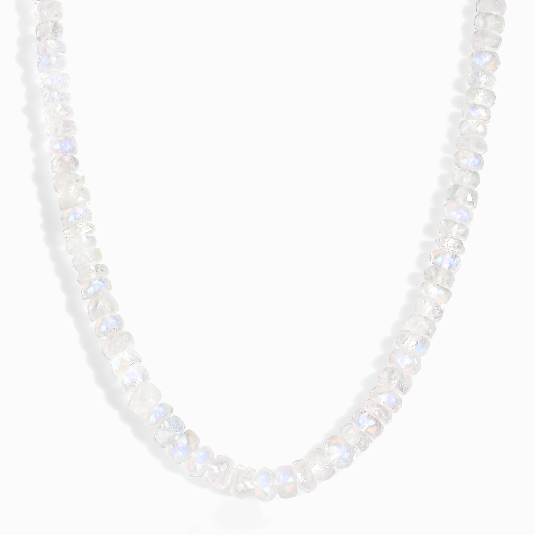 Brilliant Blue Faceted Glass Bead Necklace