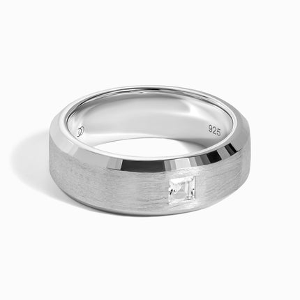 White Zircon Unisex Ring - Crafted