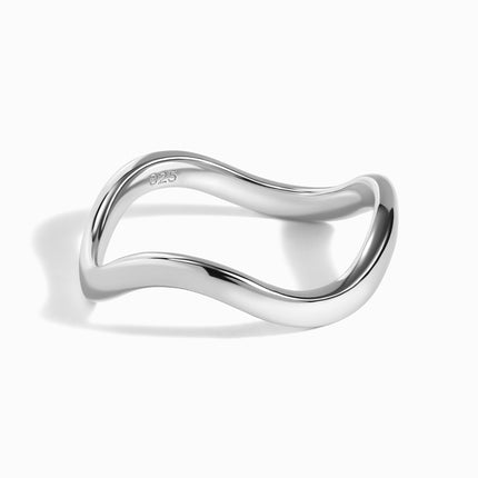 Stackable Ring Band - Waves