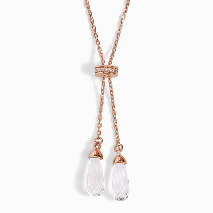 White Topaz Necklace - The Tassel Chain