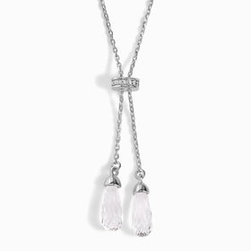 White Topaz Necklace - The Tassel Chain