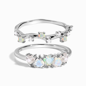 Moonstone Opal Crush On You Ring & Stardust Band
