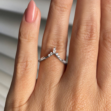 White Zircon Ring - Diadème Band