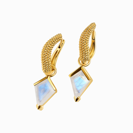 Moonstone Earrings - Heroine Hoops