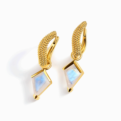 Moonstone Earrings - Heroine Hoops