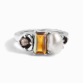 Citrine Pearl Ring - Treasure