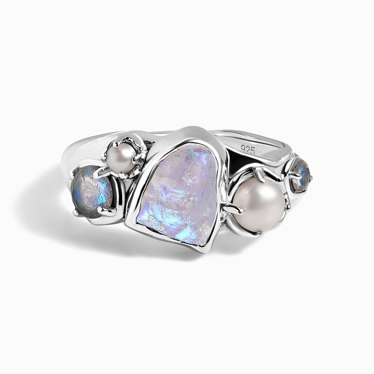 Moonstone Pearl Ring - Mist Heirloom – Moon Magic
