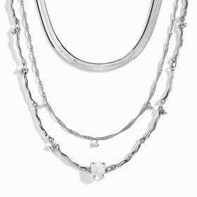 Flowing Necklace & Herringbone Chain