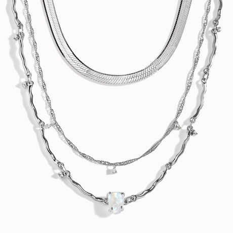 Flowing Necklace & Herringbone Chain