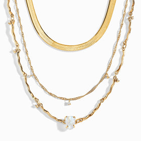 Flowing Necklace & Herringbone Chain