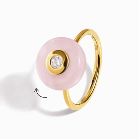 Rose Quartz Fidget Ring - Ora
