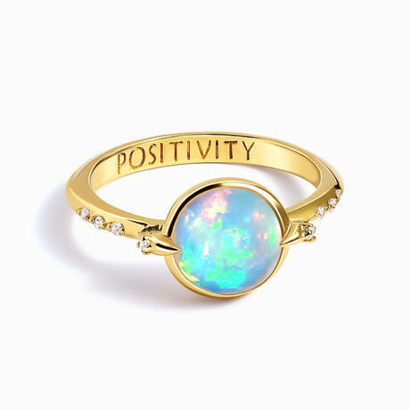 Opal Energy Ring - Positivity Engraved