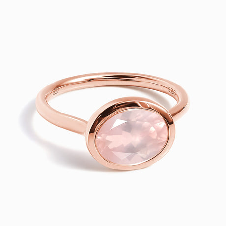 Rose Quartz Skin Touch Ring - Feel the Love