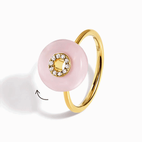 Rose Quartz Fidget Ring - Liora