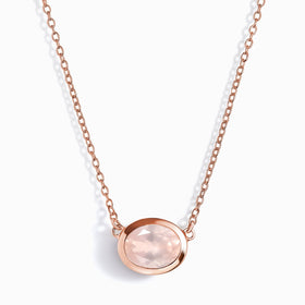 Rose Quartz Necklace - Skin-Touch