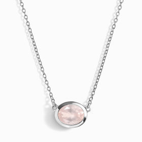 Rose Quartz Necklace - Skin-Touch