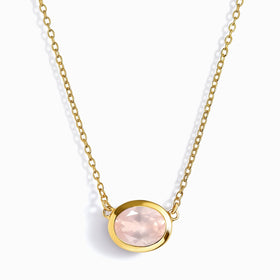 Rose Quartz Necklace - Skin-Touch