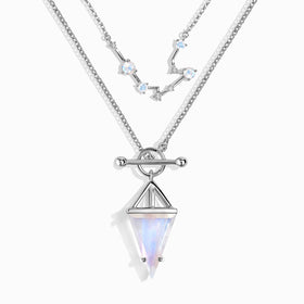 Moonstone Aquarius Zodiac Constellation & Heroine Necklaces