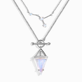 Moonstone Cancer Zodiac Constellation & Heroine Necklaces