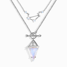 Moonstone Libra Zodiac Constellation & Heroine Necklaces
