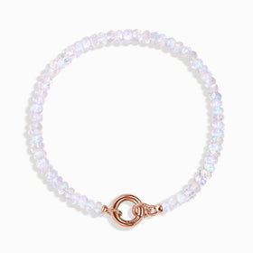 Rainbow Moonstone Beads Bracelet - Spirit Link Dotted