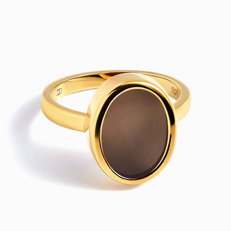 Crystal Ring - Enfolded Smoky Quartz