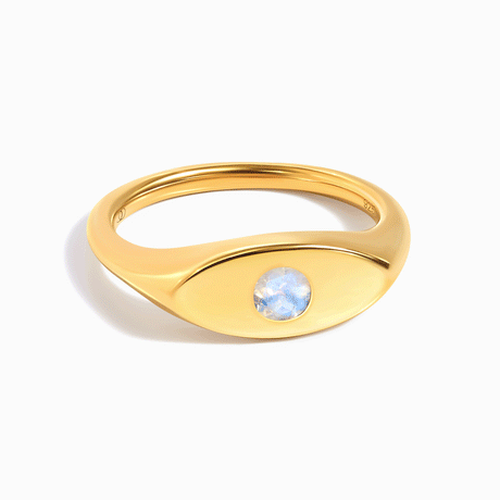 Moonstone Pinky Ring - Signet Lune