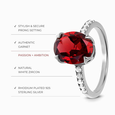 Garnet Ring - Harlow – Moon Magic