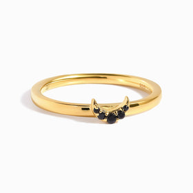 Black Spinel Ring - Moony