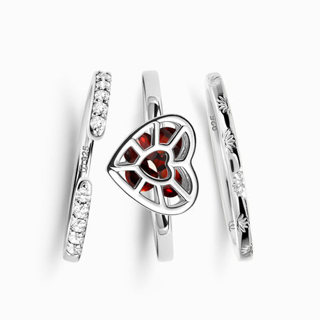 Garnet Heart In Motion Set