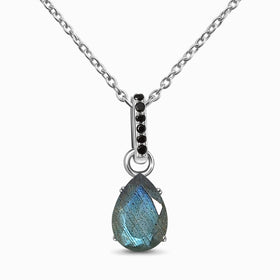 Labradorite Black Spinel Necklace - Sway