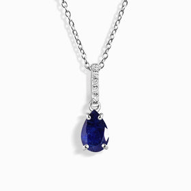 Blue Sapphire Necklace Sway - September Birthstone