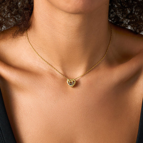 Garnet Fidget Necklace - Heart in Motion