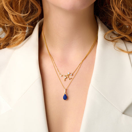 Virgo Zodiac & September Birthstone Necklaces