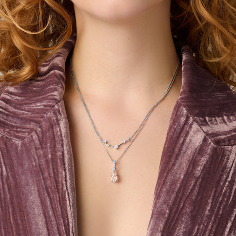 Cancer Zodiac & June Birthstone Necklaces