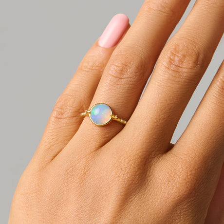 Opal Energy Ring - Positivity Engraved