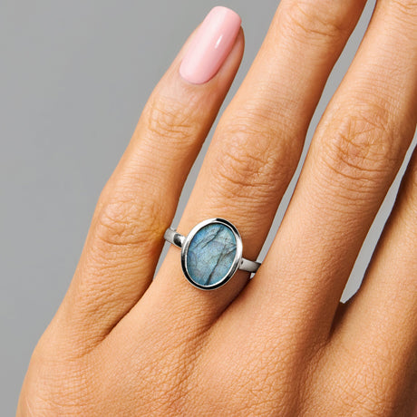 Crystal Ring - Enfolded Labradorite