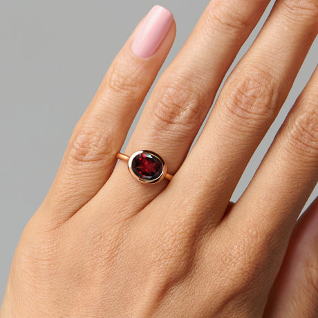 Garnet Skin Touch Ring - Feel the Passion