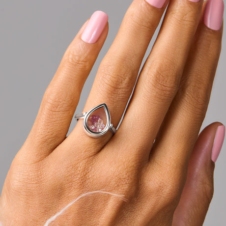 Rose Quartz Rhodolite Ring - Gem Glide