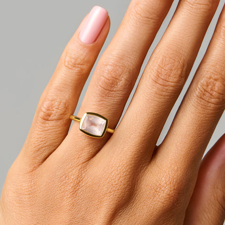 Rose Quartz Skin Touch Ring - Touched by Love