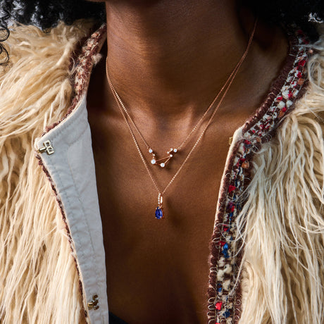 Libra Zodiac & September Birthstone Necklaces